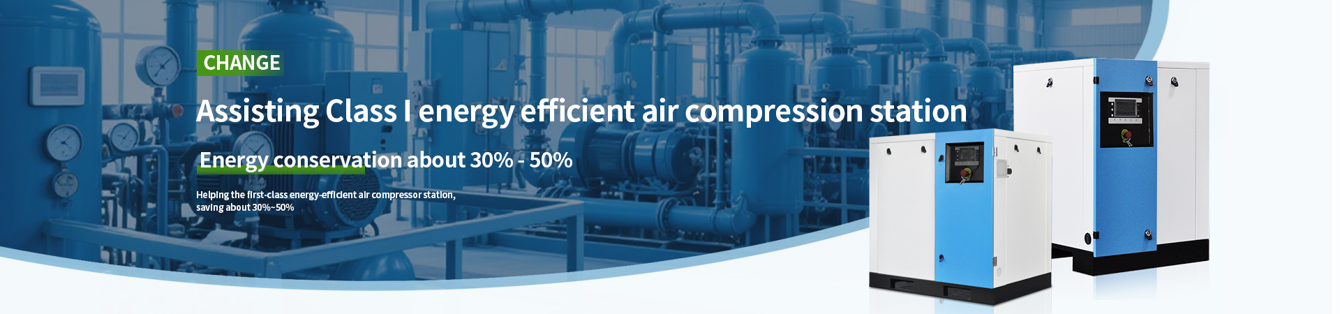 Energy saving system for air compression station